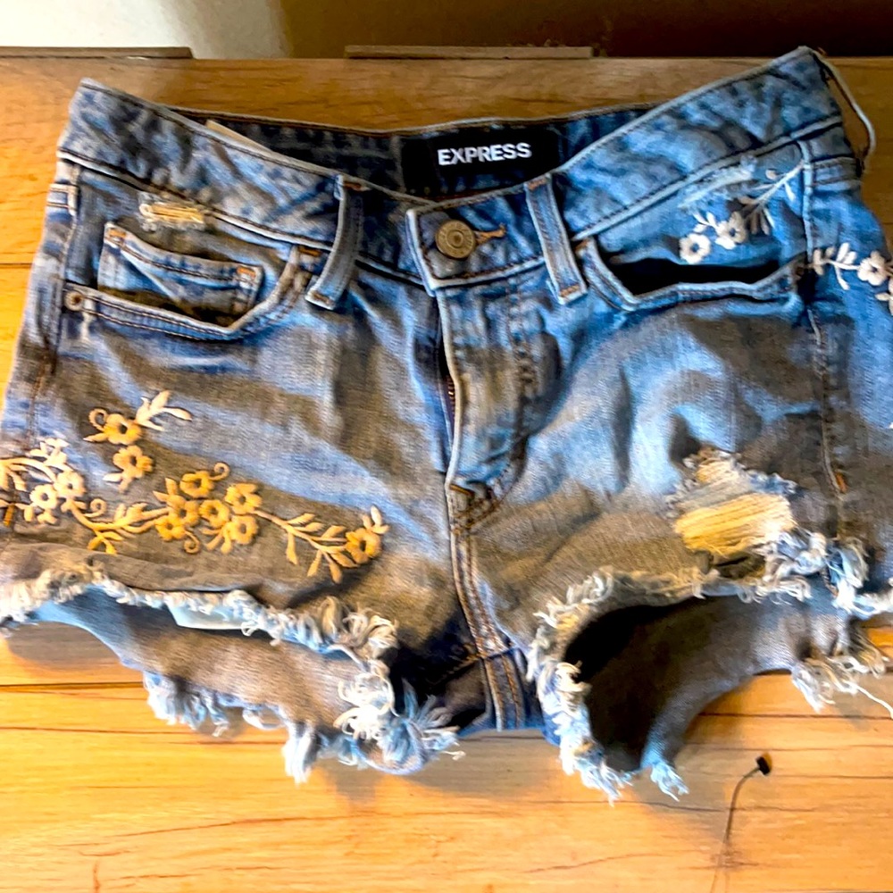 Express denim shorts